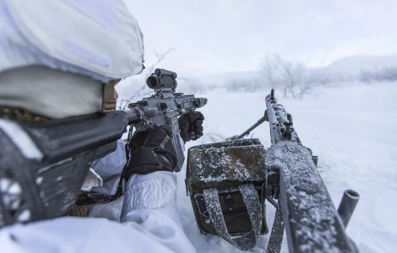 Фото обои оружие, солдат, NATO, Norwegian Army