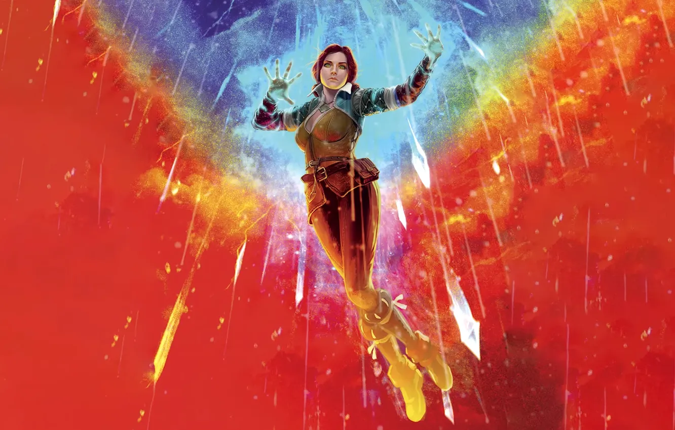 Фото обои Магия, magic, ведьмак, art, Трисс Меригольд, Triss Merigold