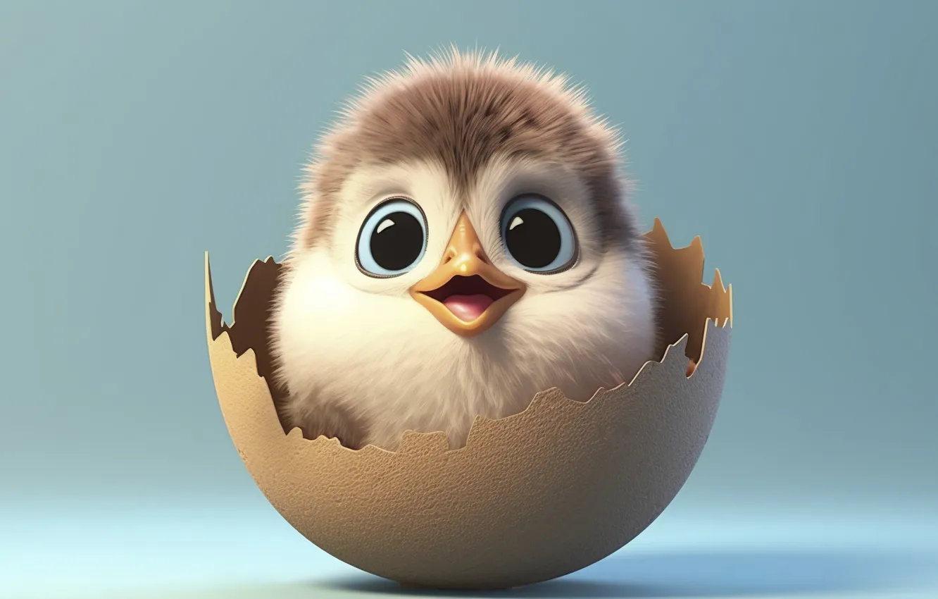 Фото обои studio, cute, sparrow, cartoony