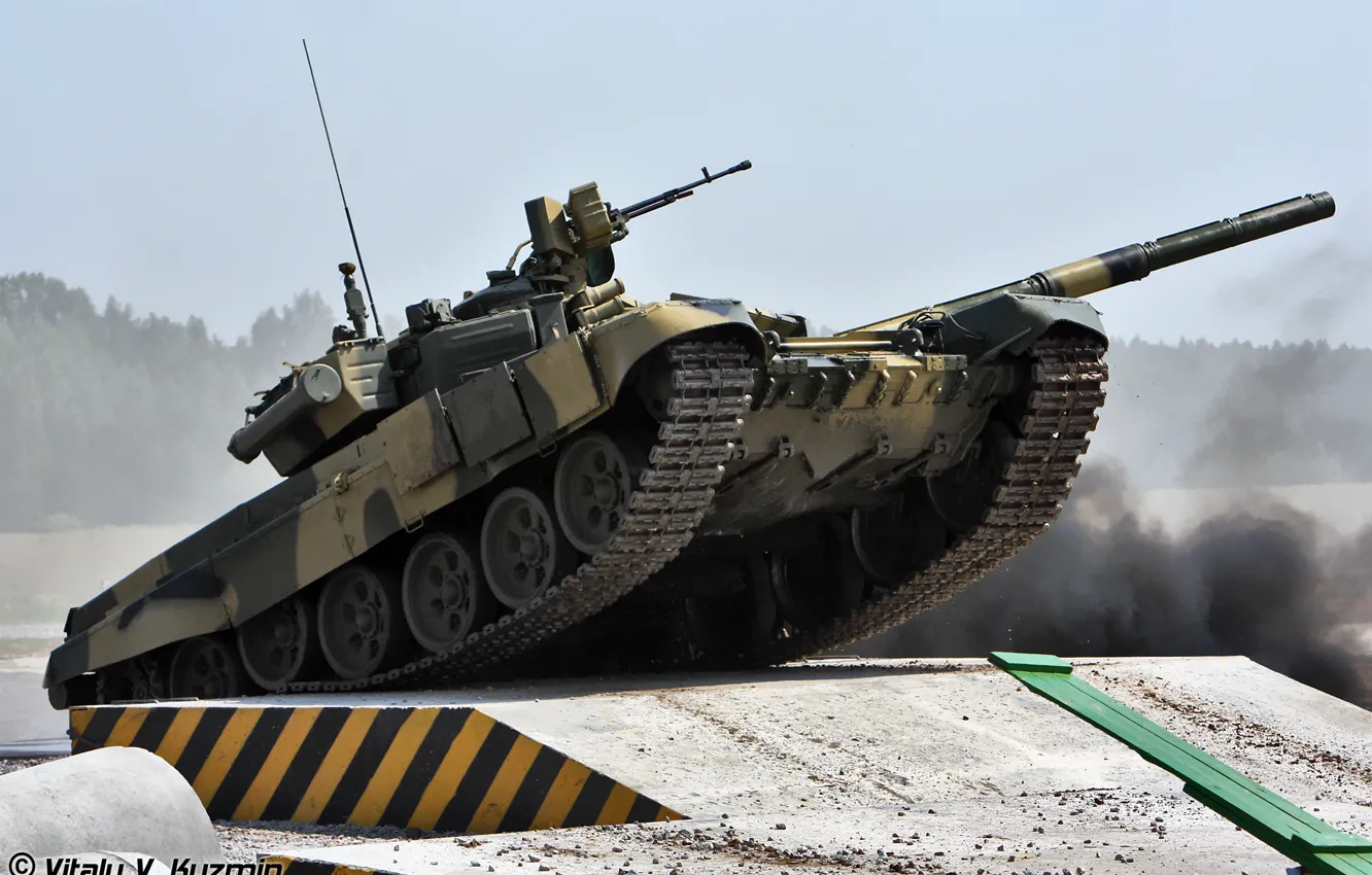Фото обои вода, армия, танк, Россия, Т-90 а