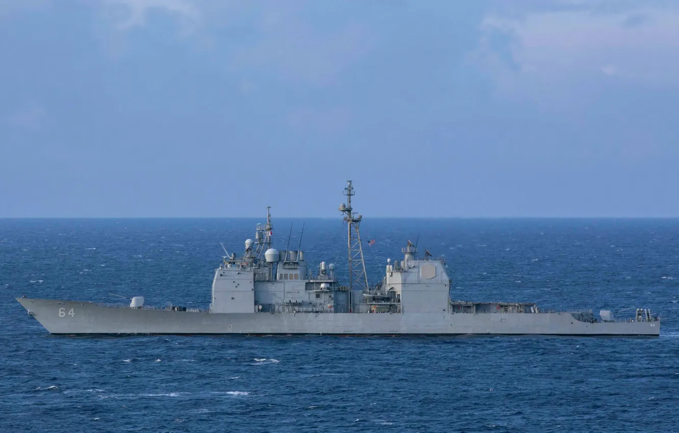 Фото обои ВМС США, ракетный крейсер, CG-64, USS Gettysburg