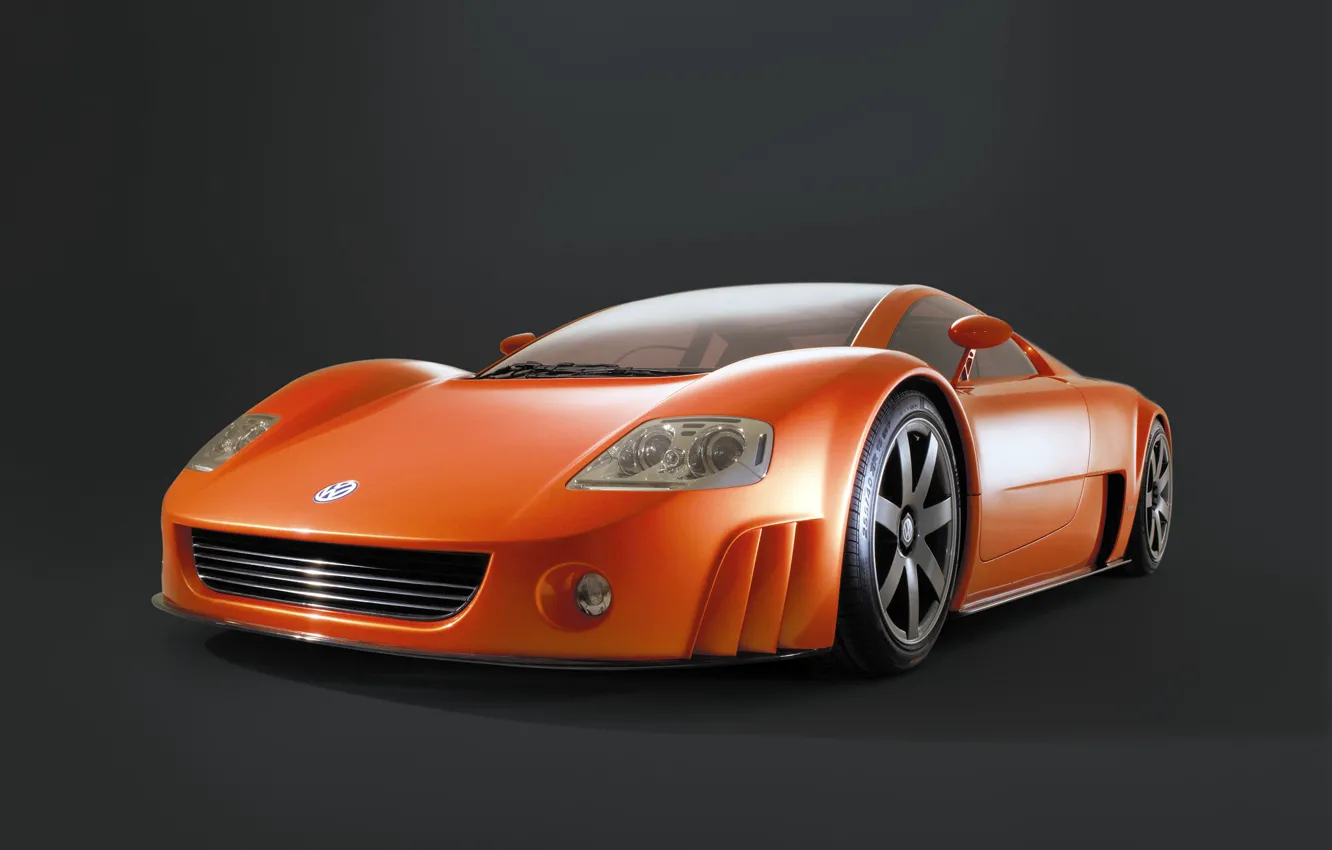 Фото обои concept, Volkswagen, tuning, power, orange, germany, 2001, W12