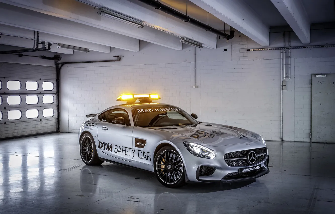 Фото обои Mercedes, мерседес, AMG, DTM, Safety Car, 2015, GT S, C190