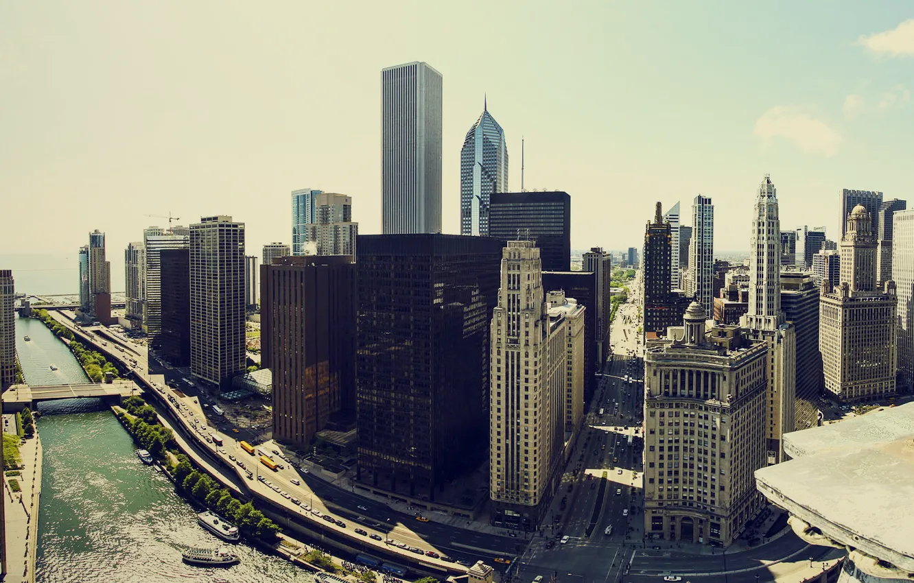 Фото обои здания, дома, небоскребы, америка, чикаго, сша, chicago