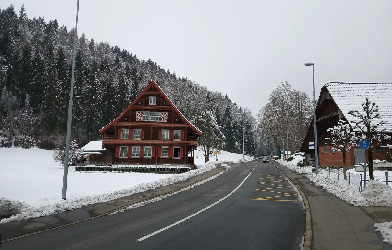 Фото обои Швейцария, кантон Цуг, деревня Риш