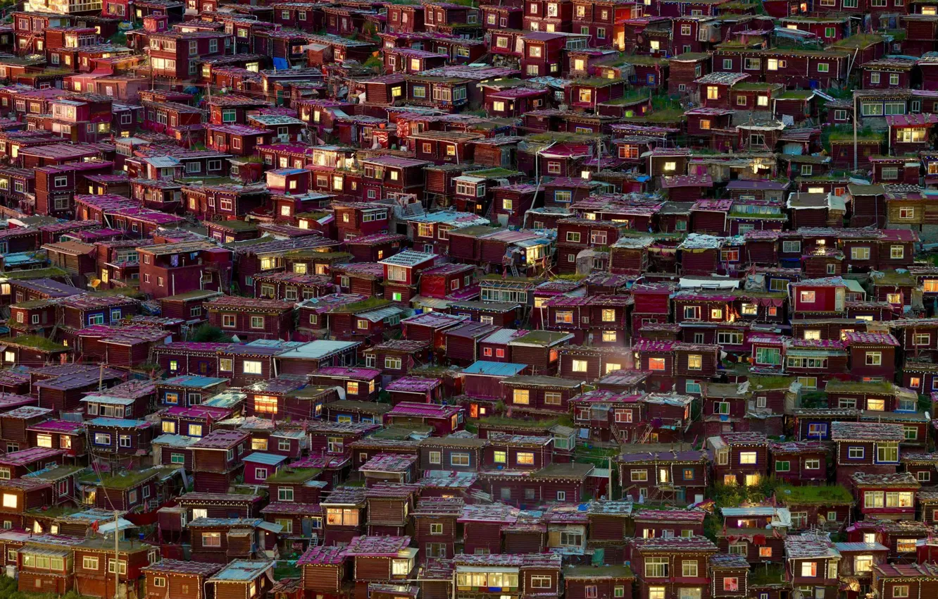 Фото обои дома, Китай, мегаполис, Седа