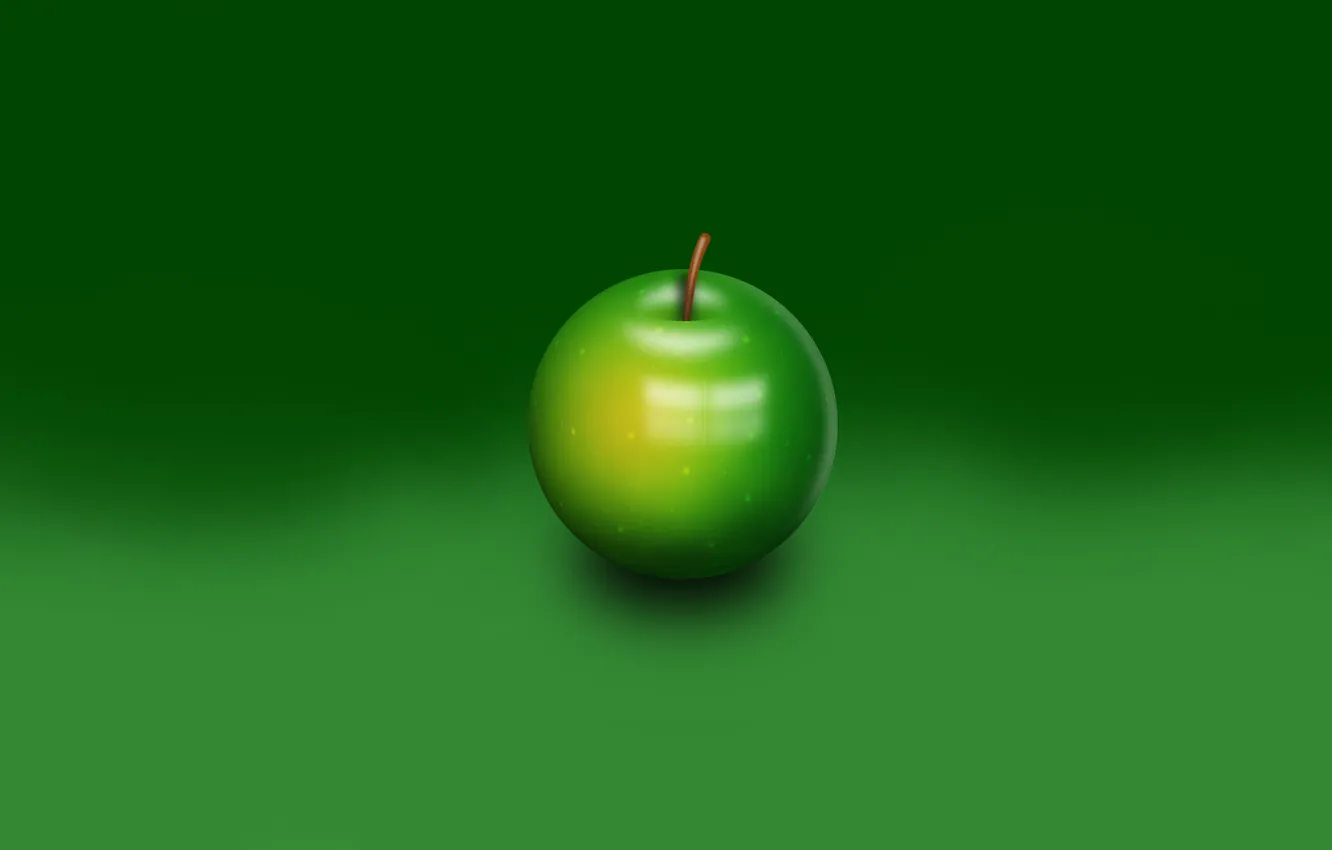 Фото обои green, apple, зелёная