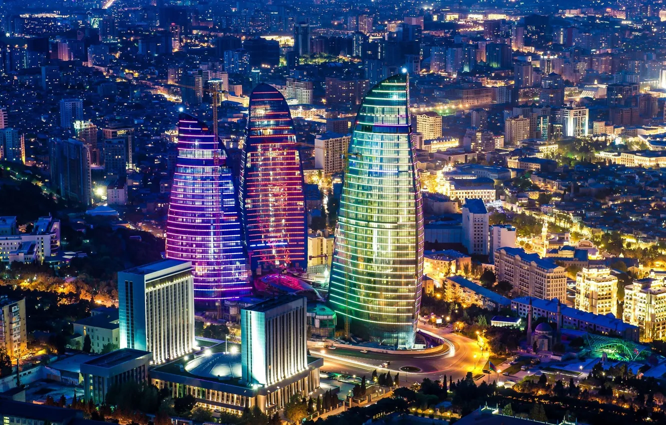 Фото обои 2013, Azerbaijan, Baku, Flame Towers