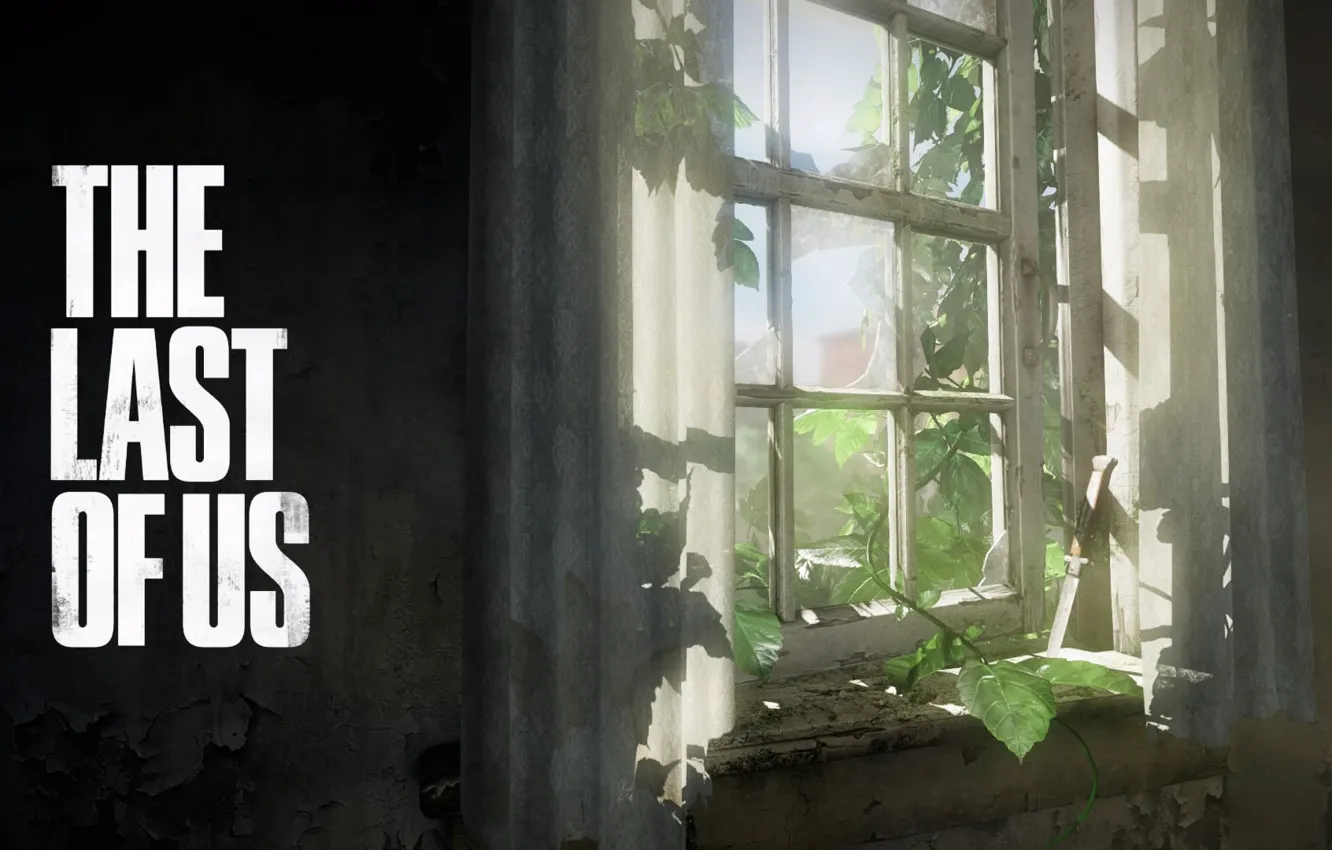 Фото обои окно, нож, занавески, The Last of Us, Одни из нас