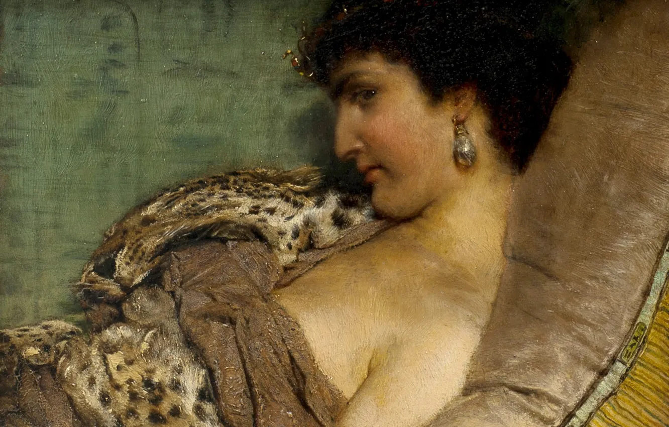Фото обои картина, история, царица, Клеопатра, Lawrence Alma-Tadema, Лоуренс Альма-Тадема