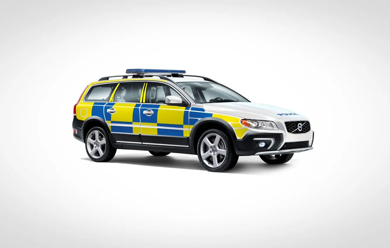 Фото обои volvo, xc70, united kindom, police car