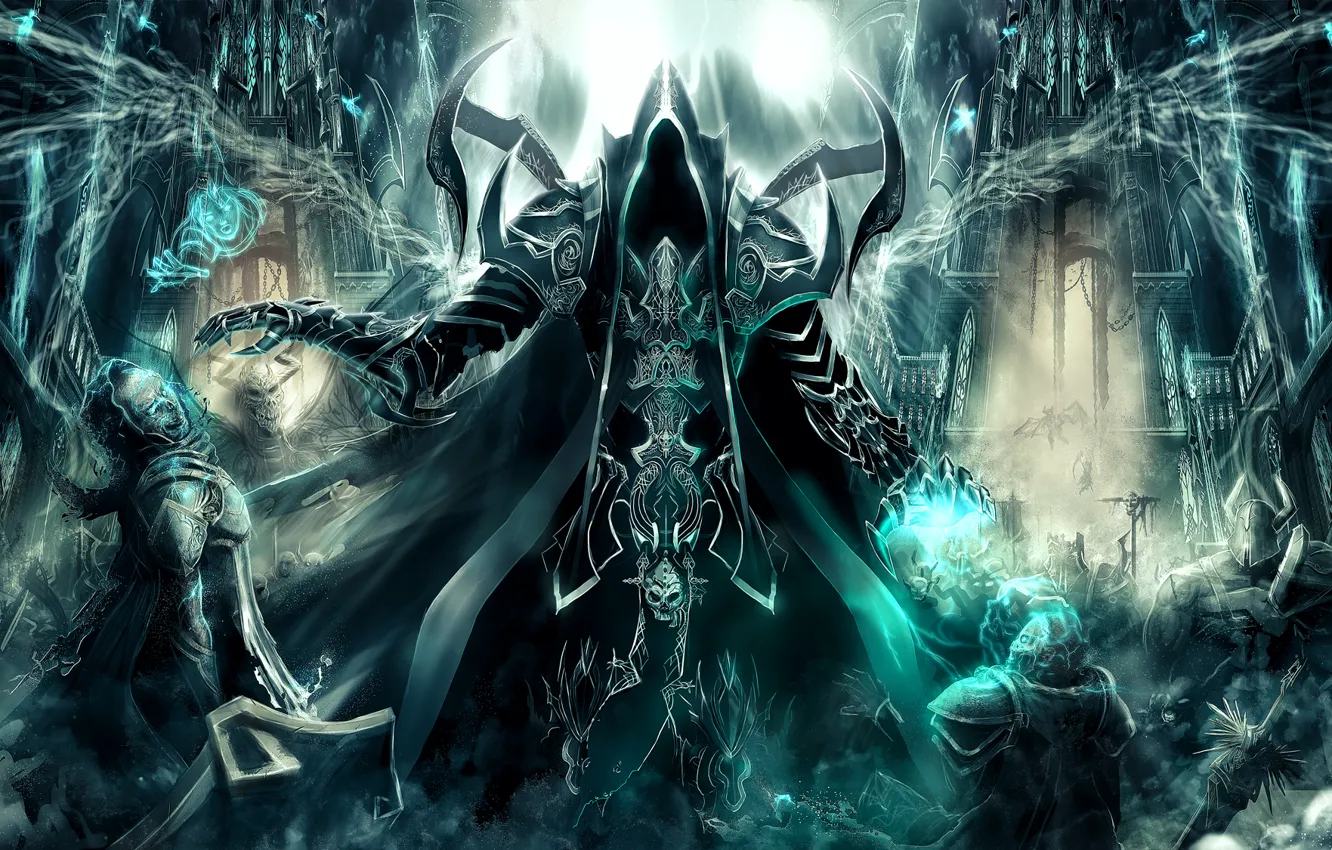 Фото обои арт, монстры, души, нежить, Diablo III, Reaper of Souls, Malthael