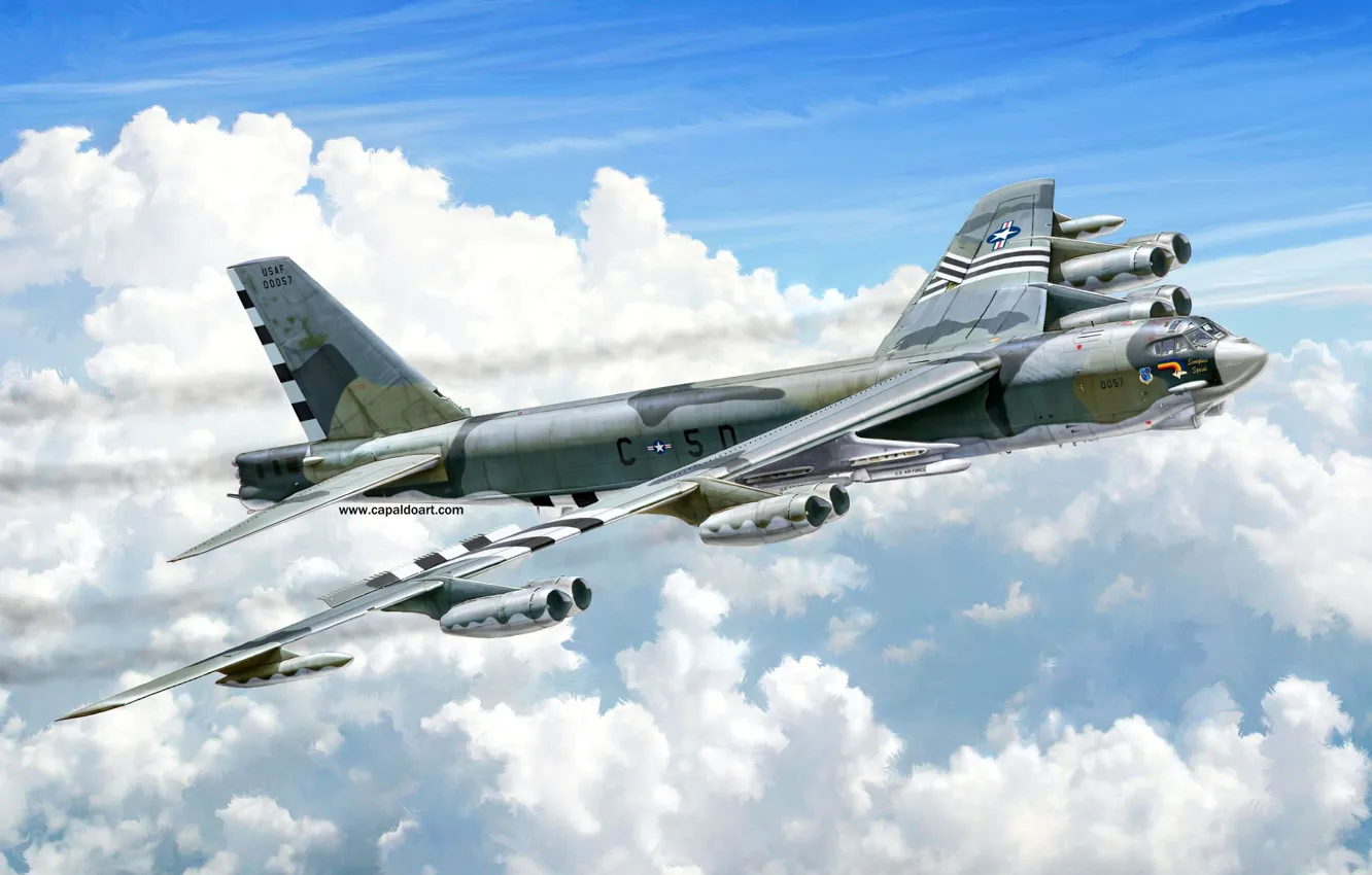 Фото обои США, стратегический бомбардировщик, Boeing B-52, B-52H Stratofortress, US Airforce, Gianluca Capaldo