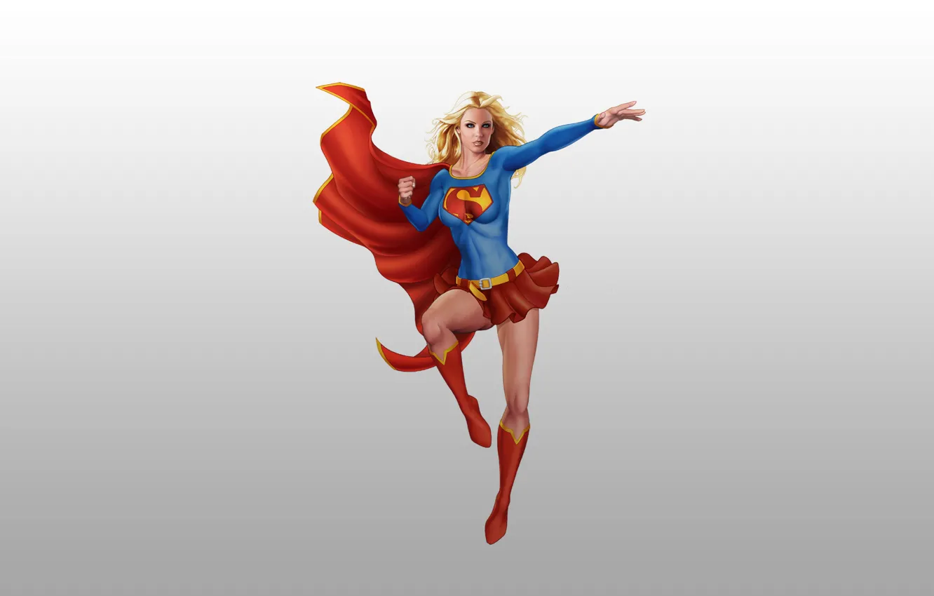 Фото обои герой, Супермен, комикс, Superman, Supergirl, Супердевушка