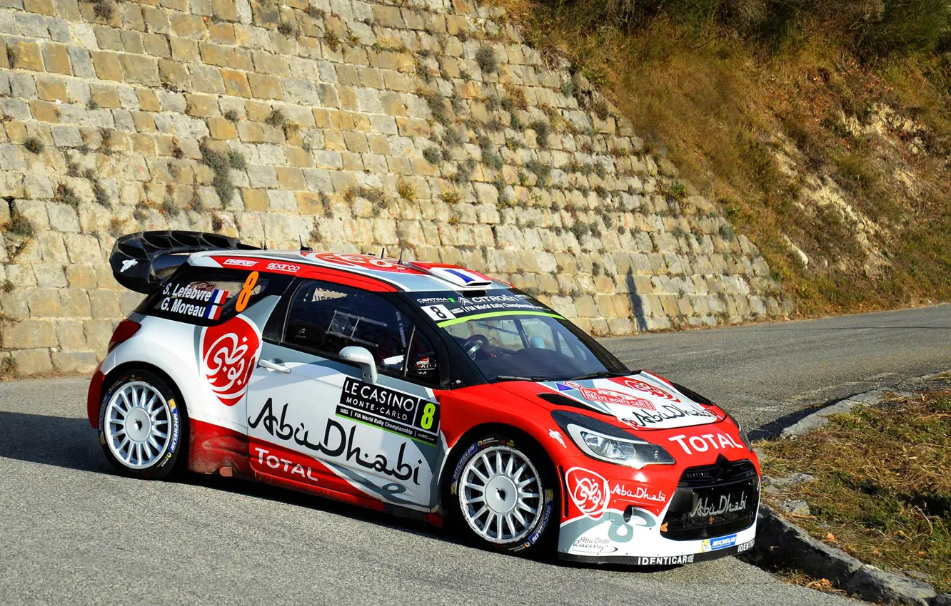 Фото обои Citroen, DS3, WRC, Rally, Monte Carlo, Stephane Lefebvre