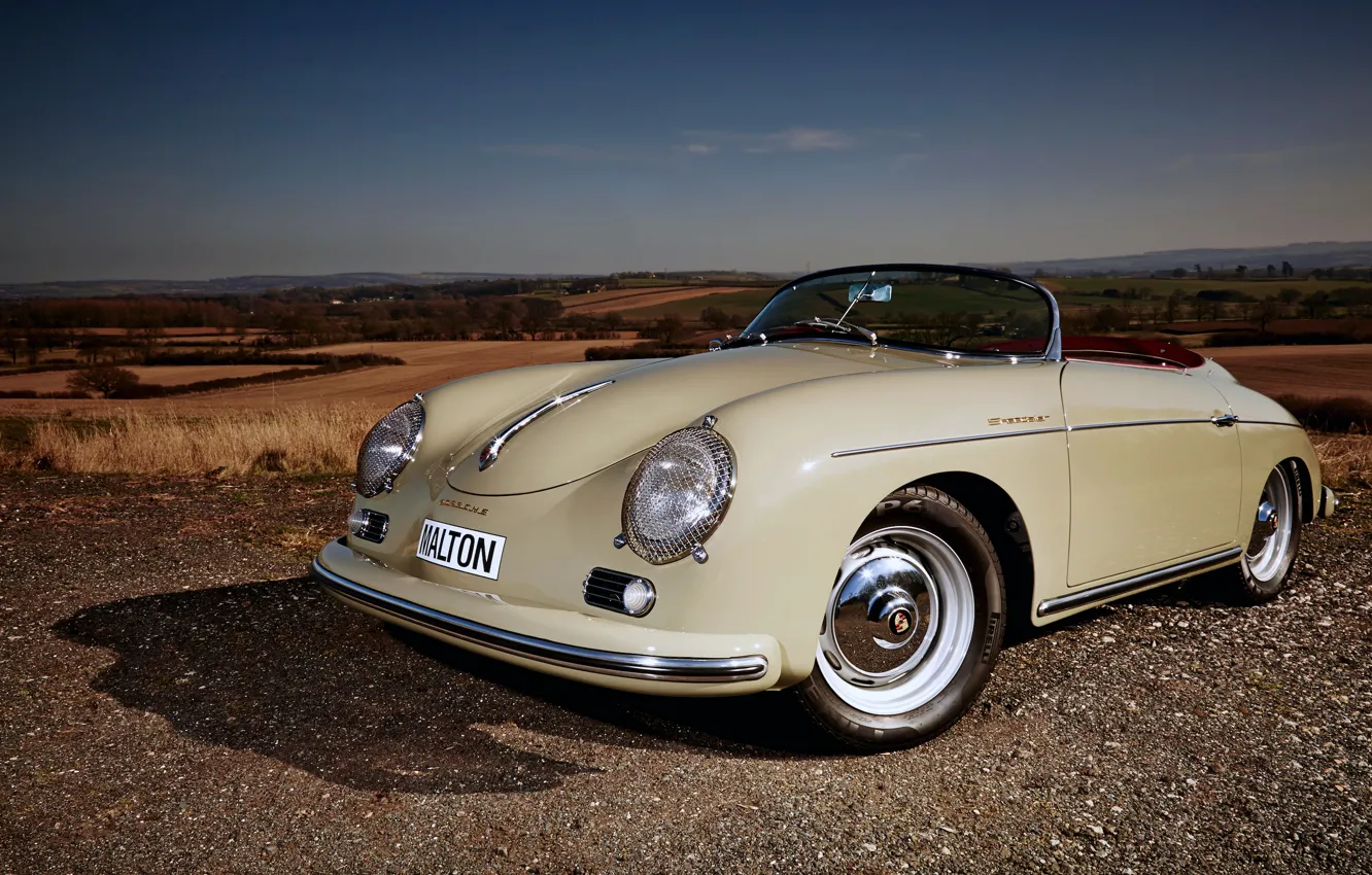 Фото обои Porsche, vintage, 356, 1958, Porsche 356A 1600 Super Speedster