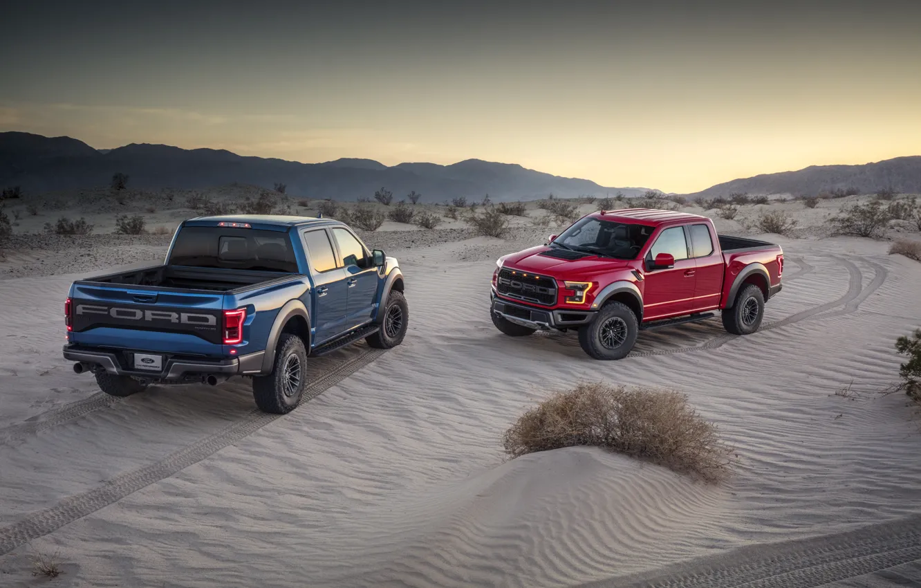 Фото обои Ford, Песок, Пустыня, Raptor, F-150, Дюна, 2019, Ford F-150 Raptor