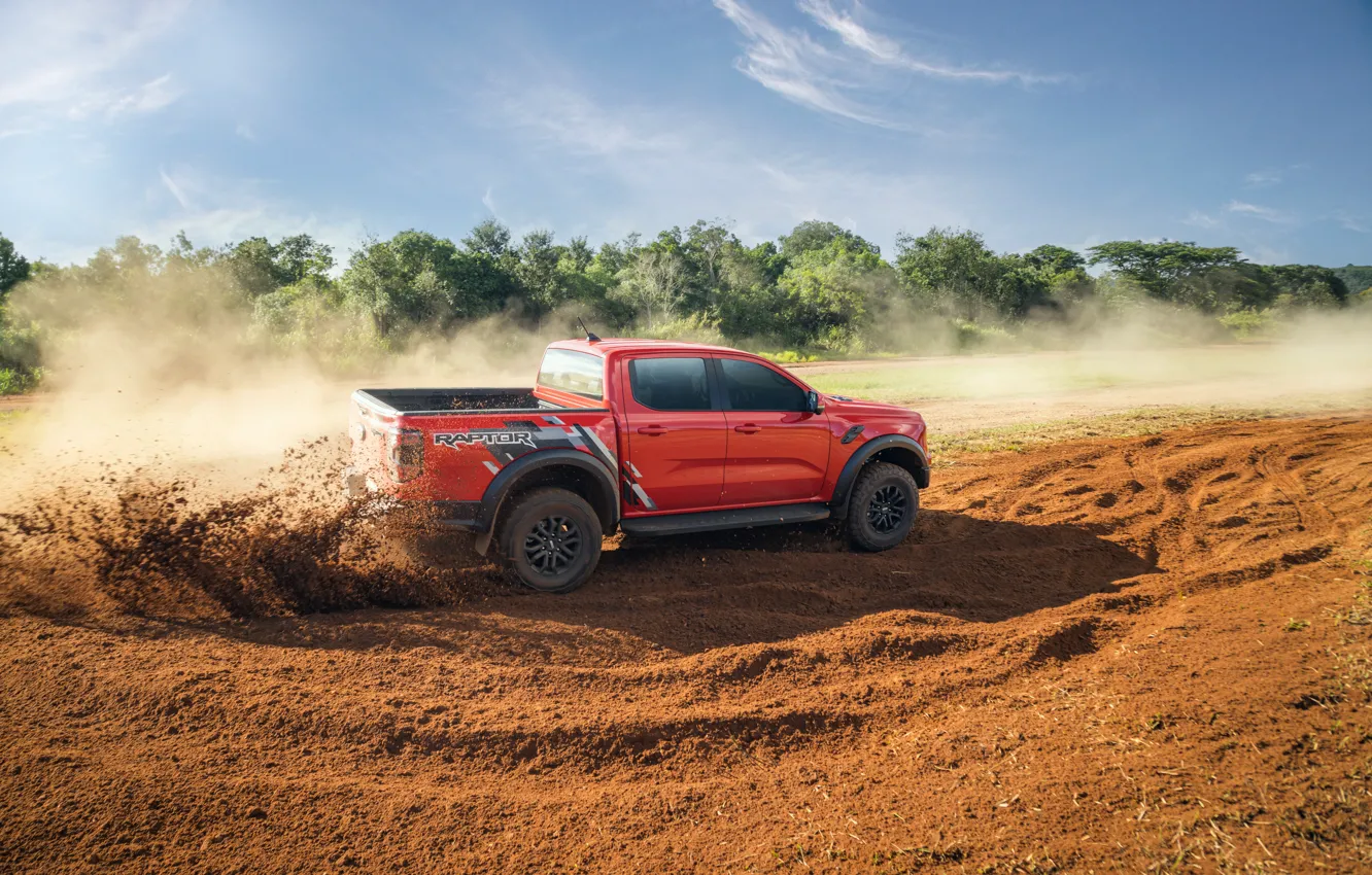 Фото обои car, Ford, dust, Ranger, Ford Ranger Raptor