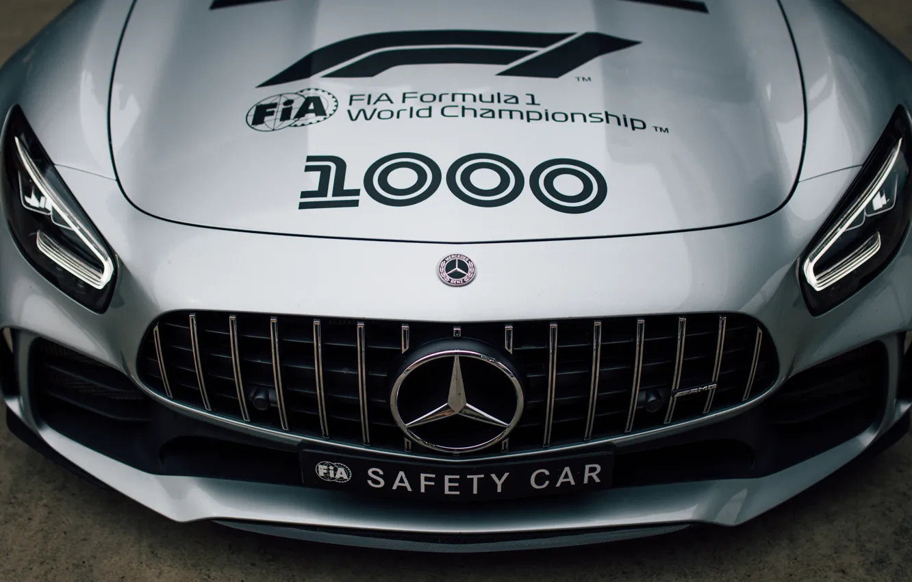 Фото обои Mercedes-Benz, вид спереди, Formula 1, AMG, Safety Car, GT R, 2019