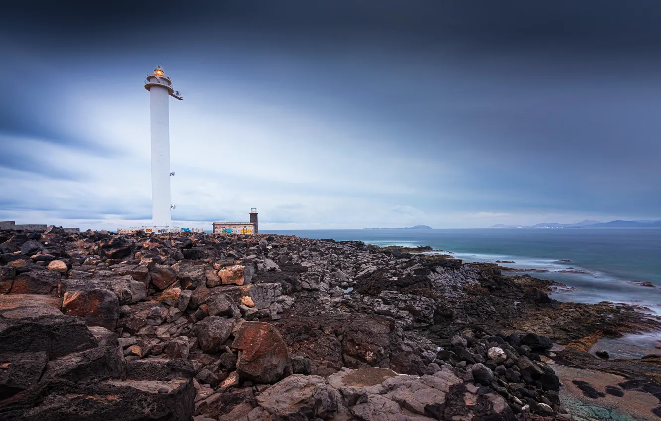 Фото обои маяк, España, San Jacinto, Islas Canarias