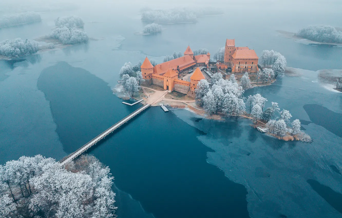 Фото обои Trakai, Lithuania, Island Castle