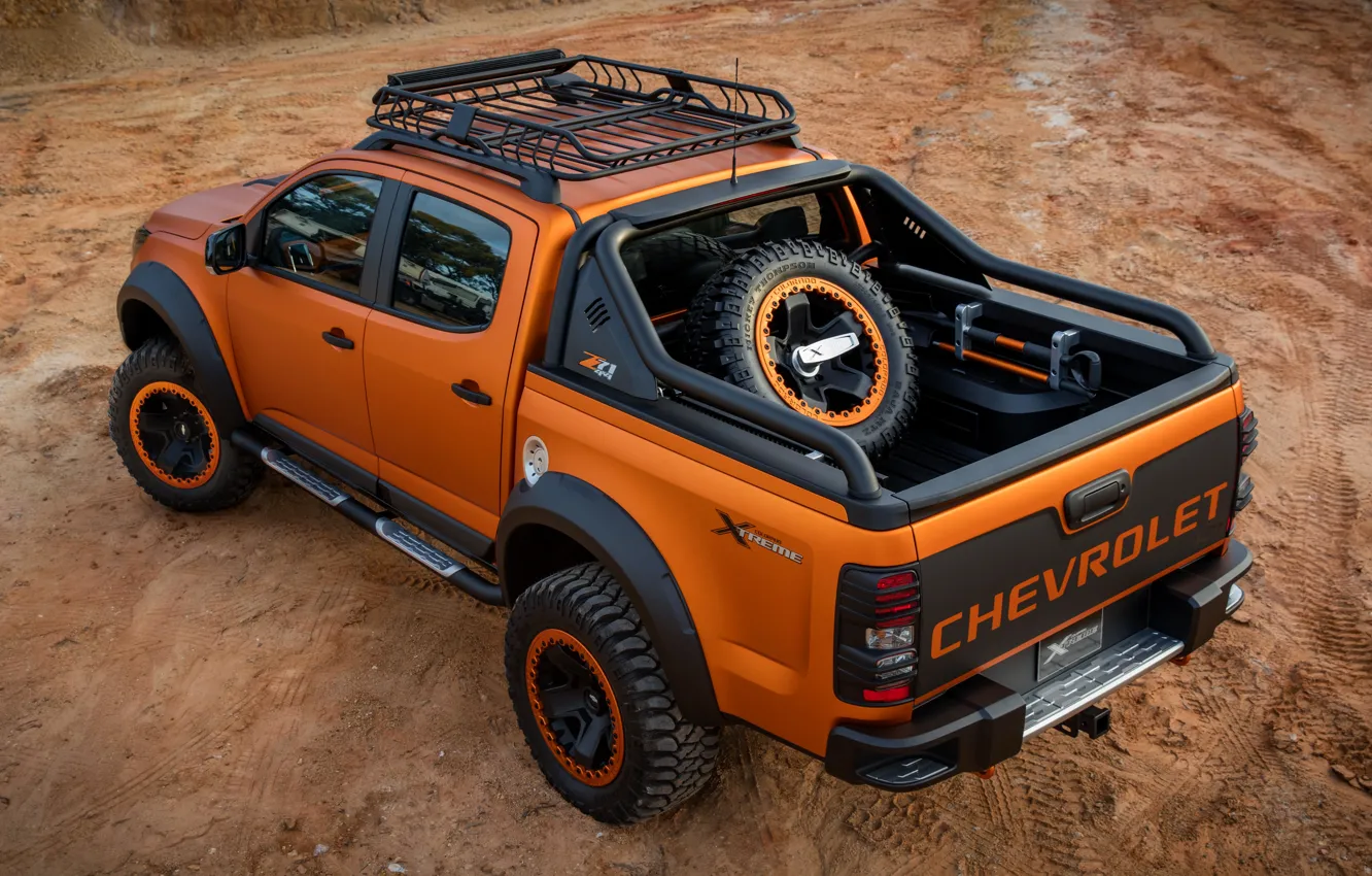 Фото обои Chevrolet, пикап, 4x4, Colorado, Z71, 2016, Xtreme Concept, грузовой отсек