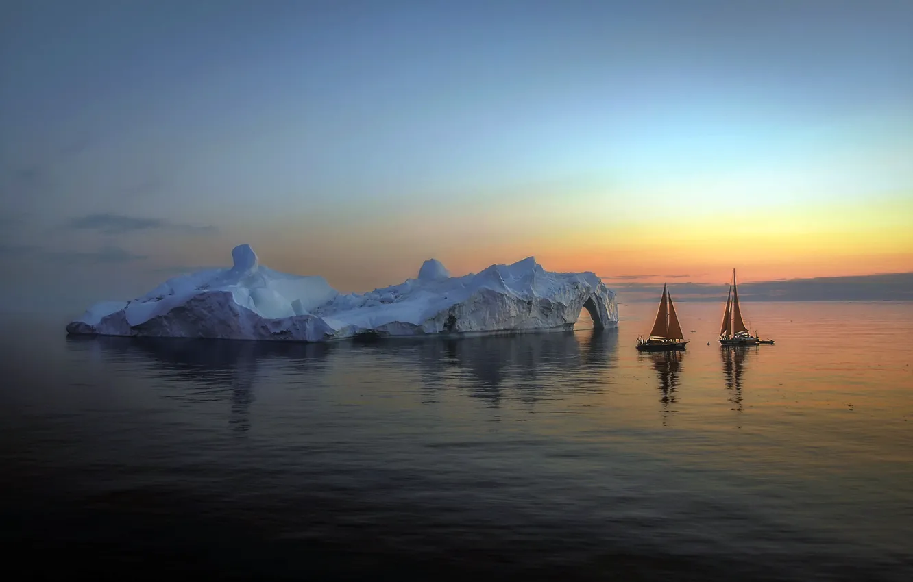 Фото обои ice, arctic, sailing, Greenland
