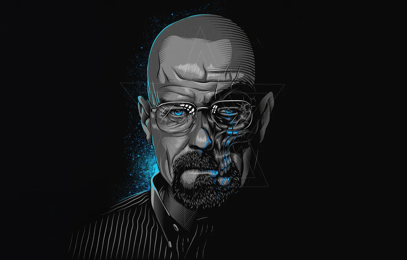 Фото обои dark, minimalism, breaking bad, walter white