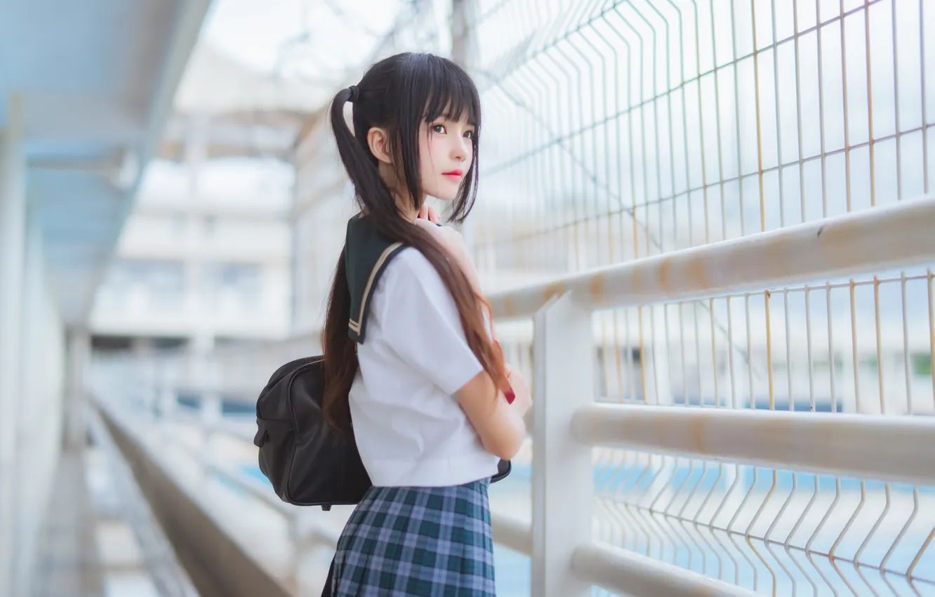 Фото обои asian, asian Girl, Cherry neko