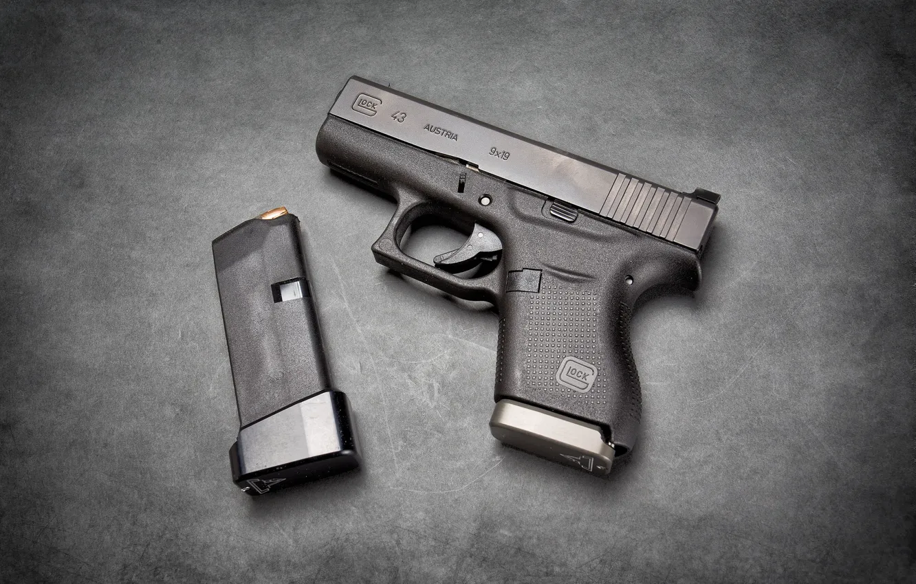 Фото обои пистолет, австрийский, самозарядный, Glock 43