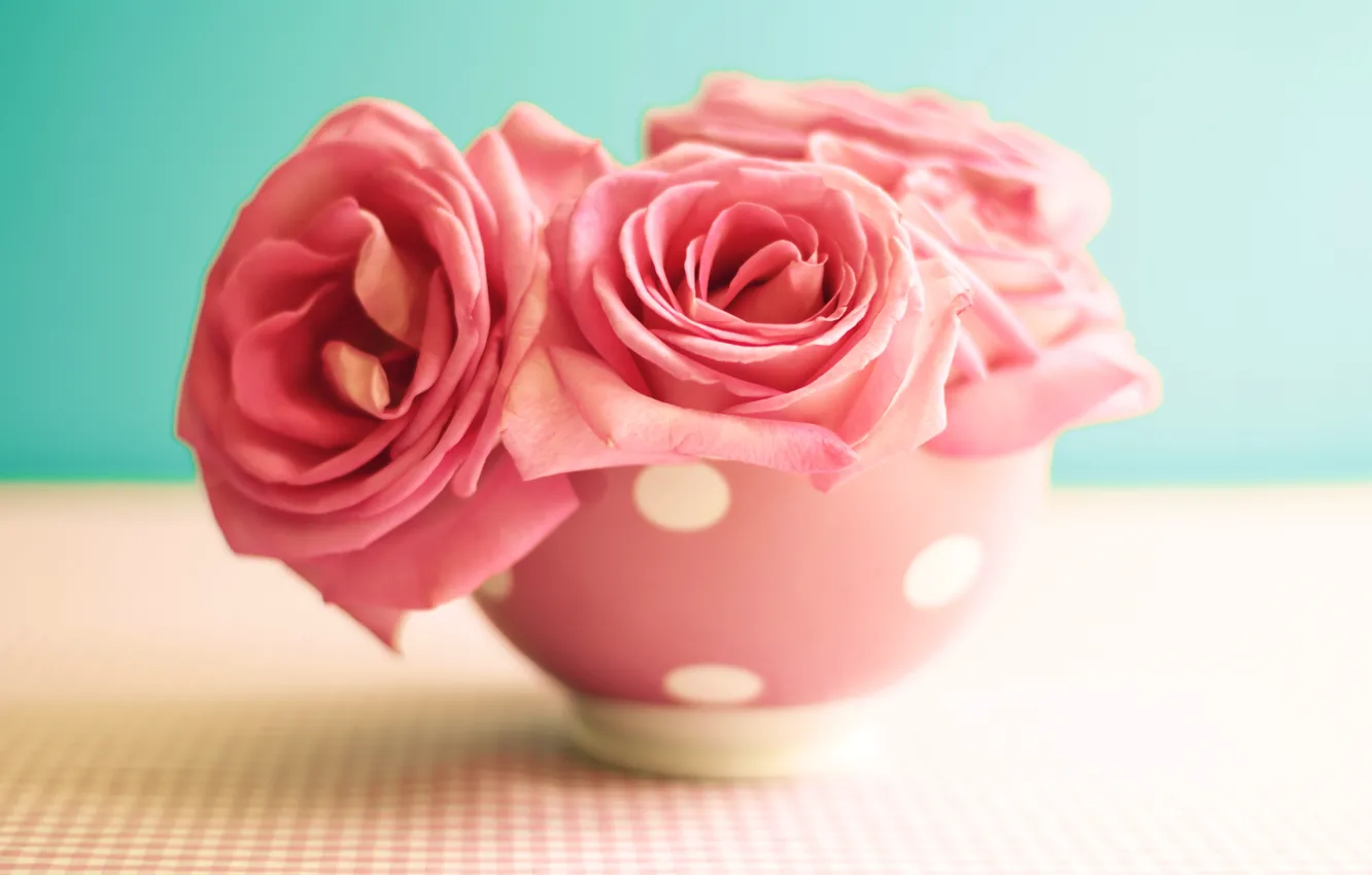 Фото обои цветы, стол, розы, кружка, vintage, pink, винтаж, flowers