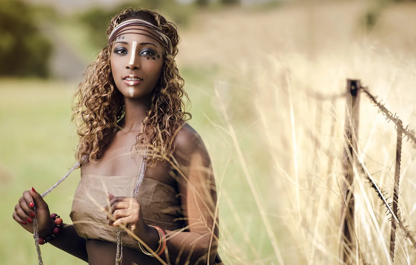 Фото обои beautiful, portrait, african