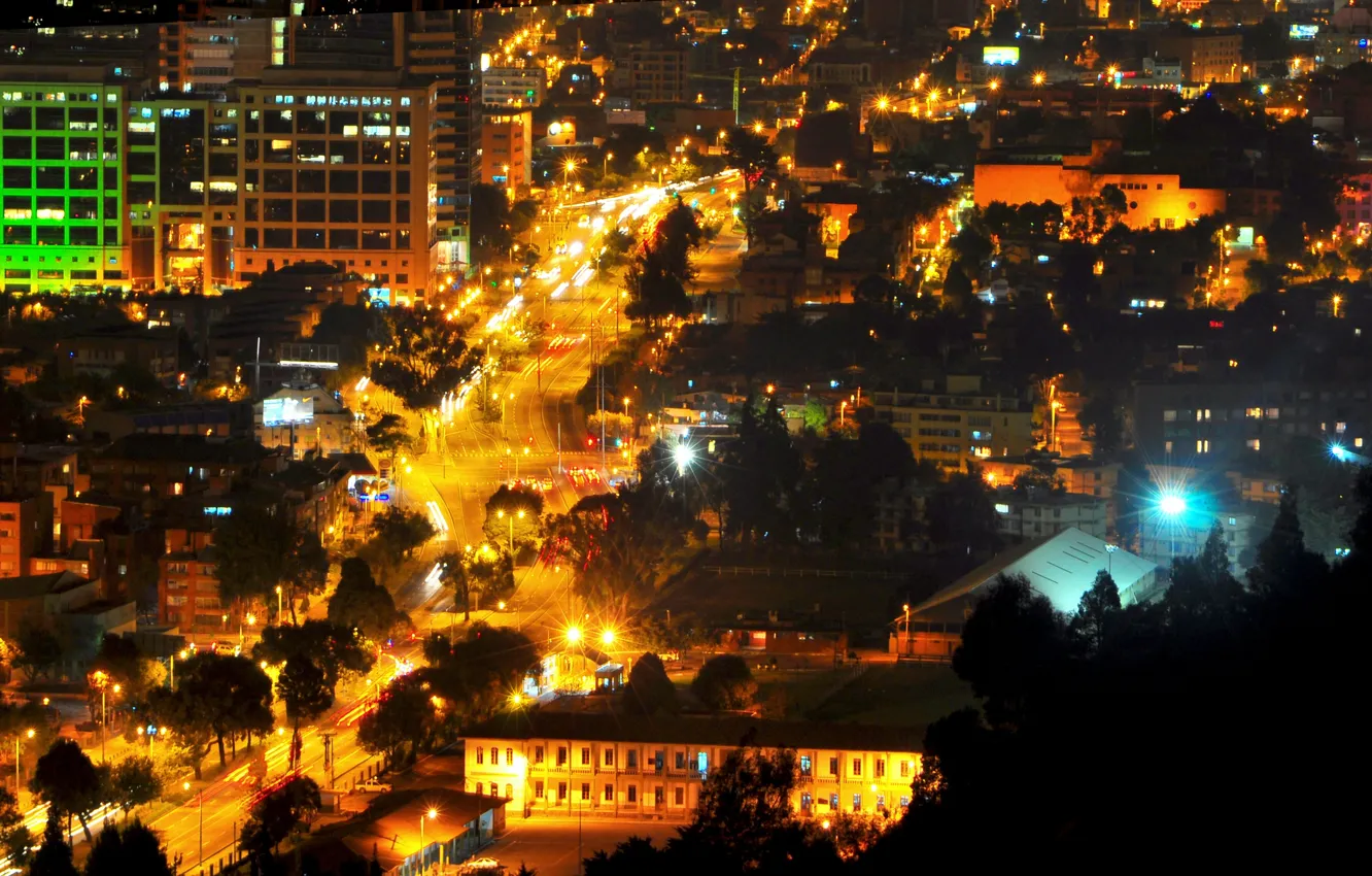 Фото обои ночь, night, Bogota, Colombia, Колумбия, Богота