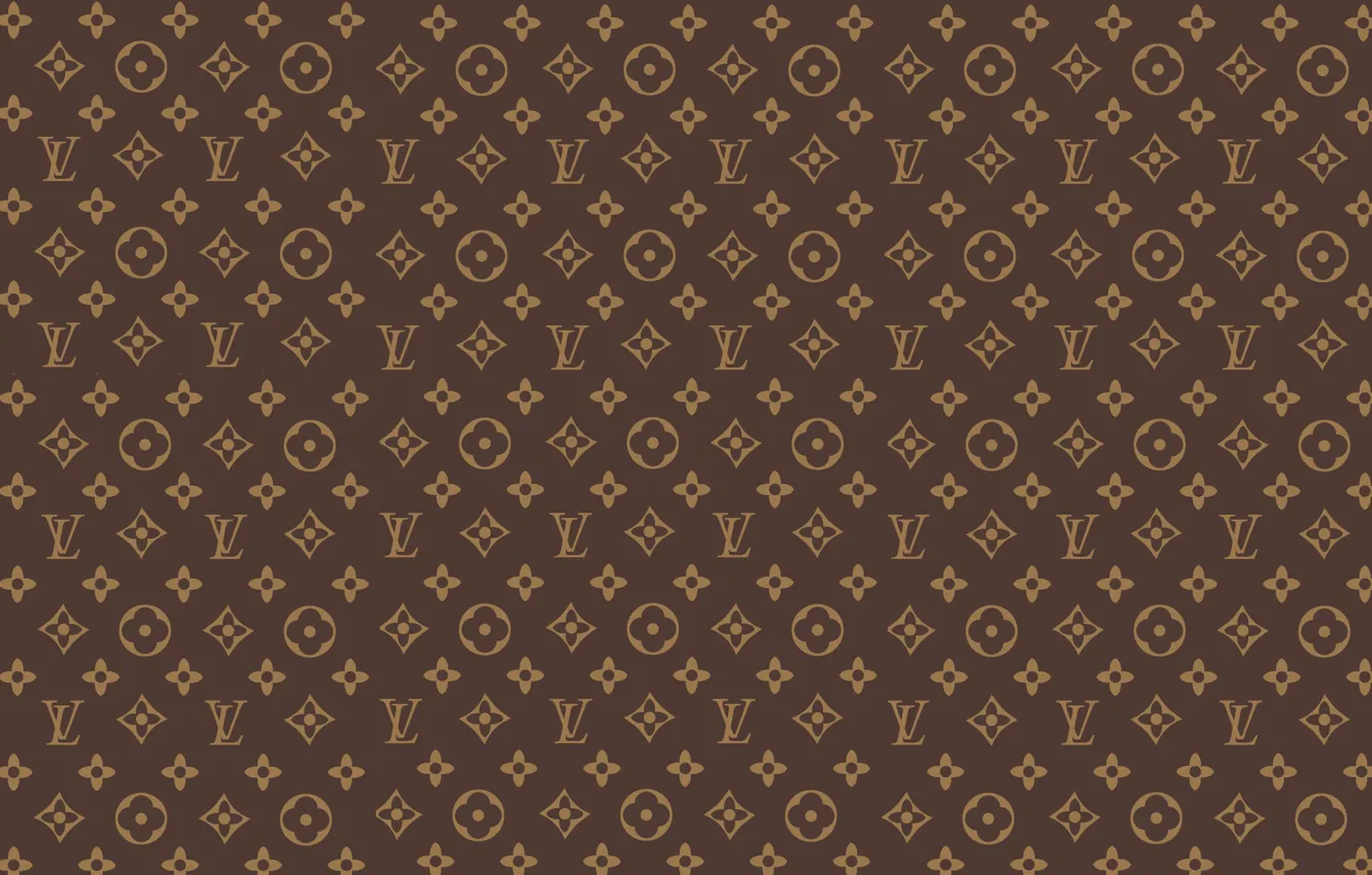 Фото обои стена, узоры, коричневый, patterns, fon, louis vuitton, луи виттон, LV