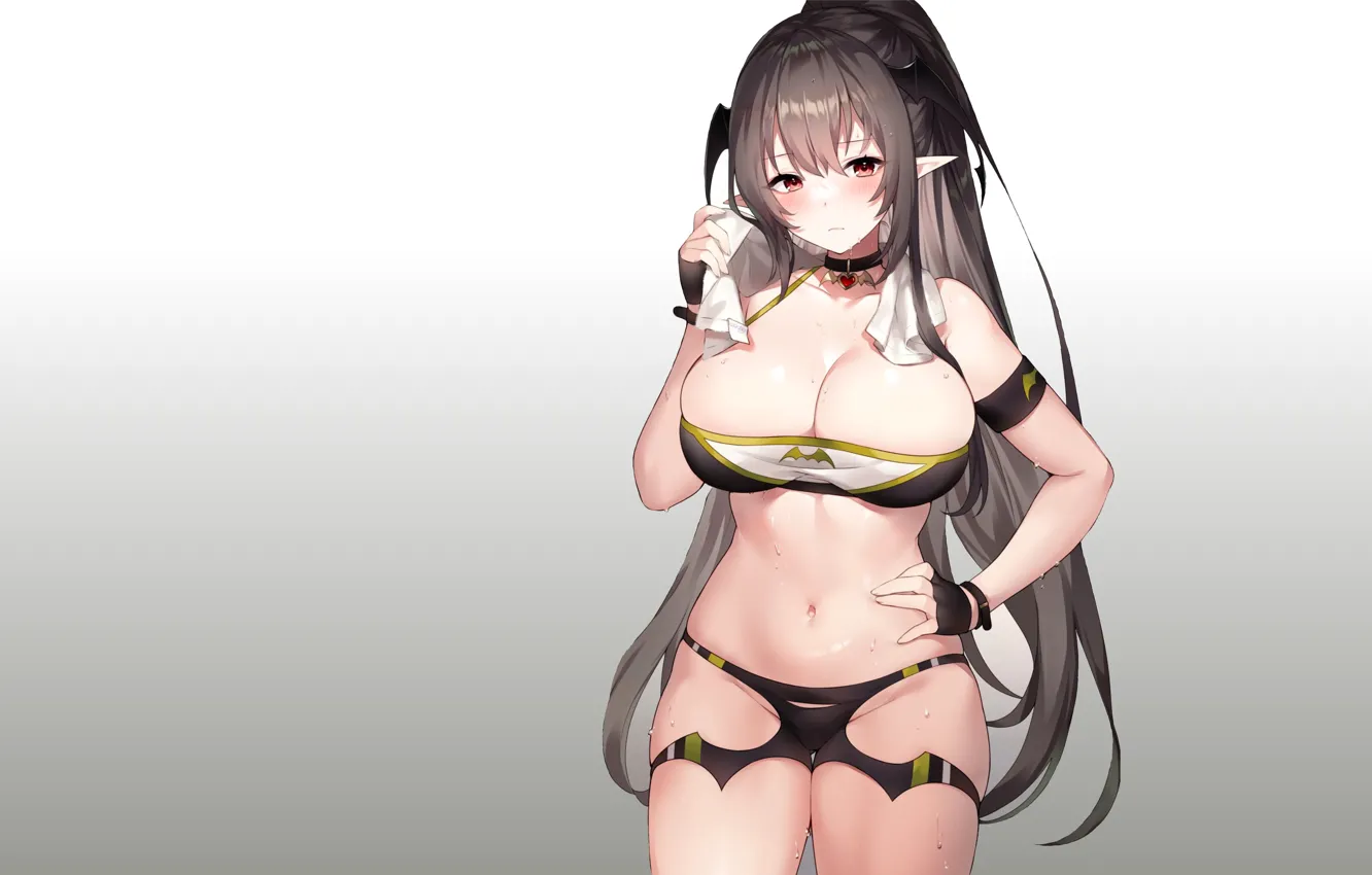 Фото обои girl, hot, sexy, boobs, anime, big boobs, babe, oppai