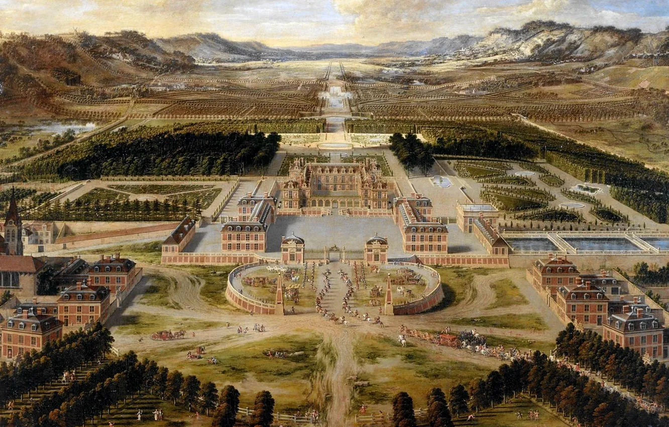 Фото обои painting, картина, живопись, Pierre Patel, Palace of Versailles