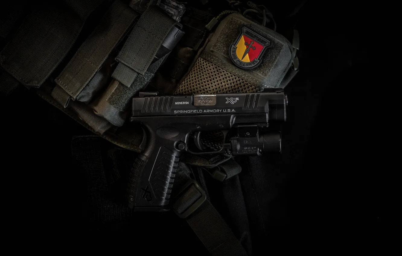 Фото обои пистолет, оружие, полуавтоматический, Springfield Armory, XDM