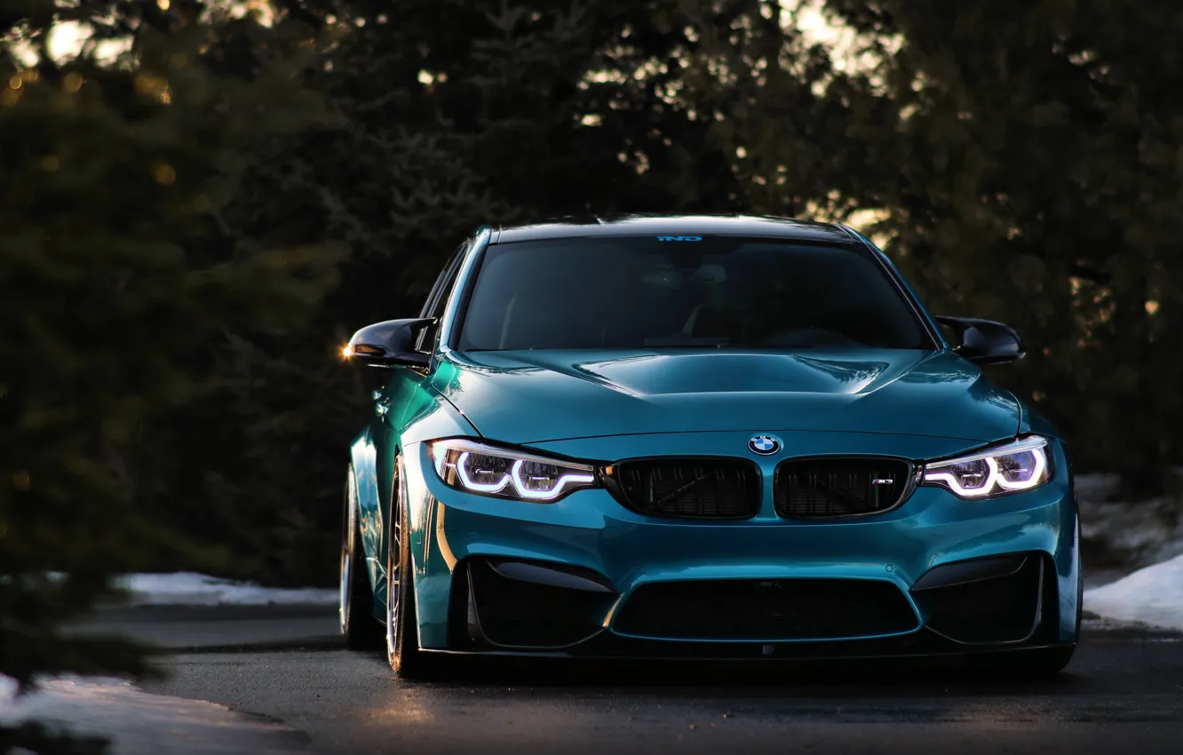 Фото обои BMW, Blue, Angry, F80, Sight, LED