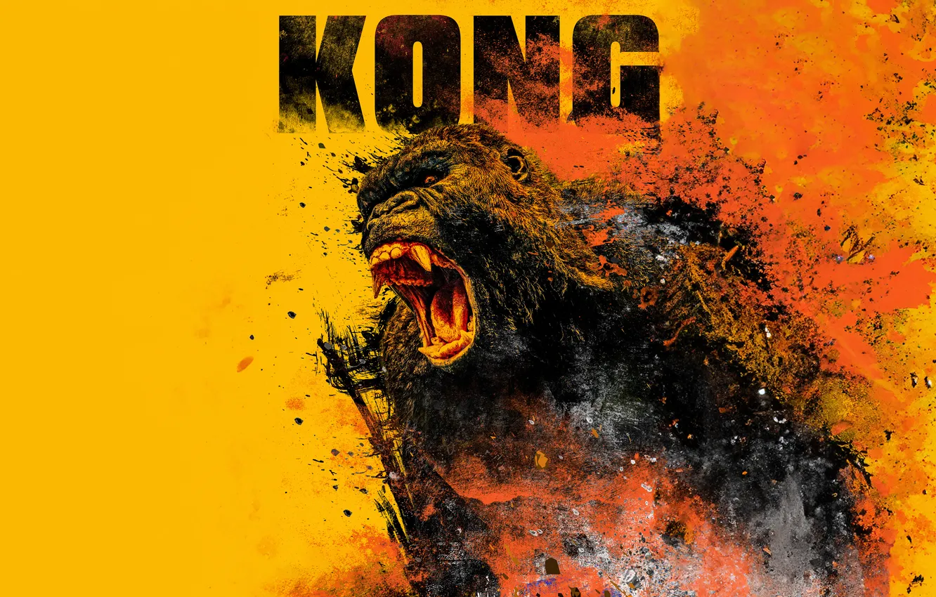 Фото обои poster, the new empire, godzilla x kong