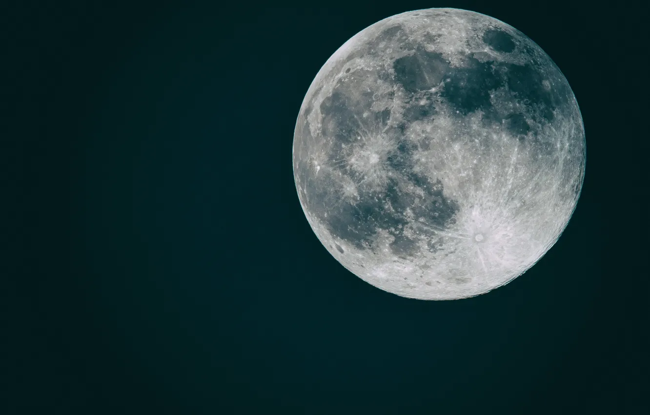 Фото обои космос, фон, плоская луна