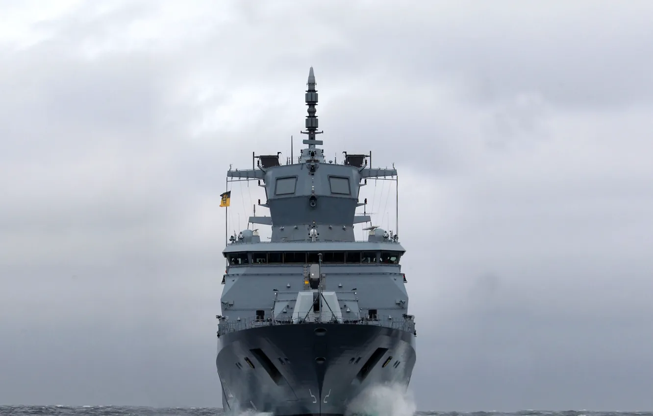 Фото обои корабль, Германия, военный, фрегат, ВМС, Baden