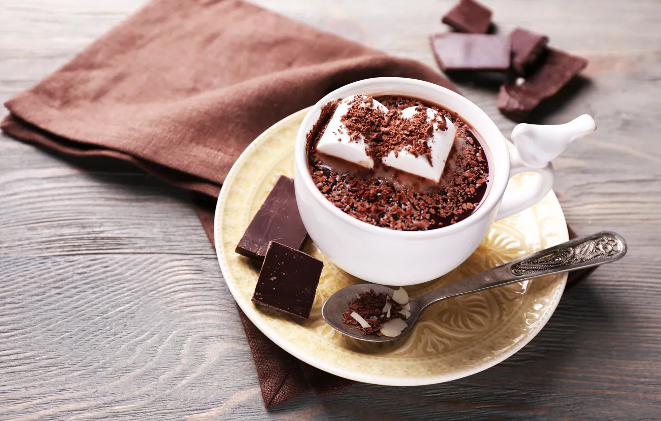 Фото обои шоколад, hot, cup, chocolate, какао, cocoa, зефир, marshmallow