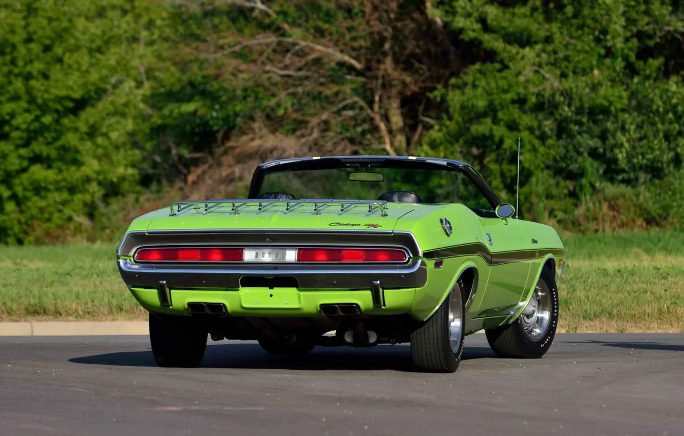 Фото обои Dodge, Challenger, Classic, Green, 1970, Old, Muscle Car