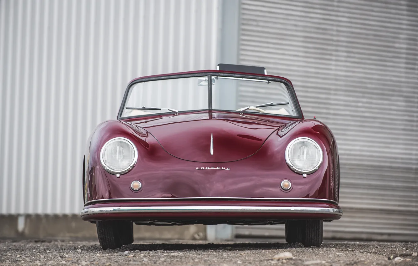 Фото обои Porsche, front, 356, 1951, Porsche 356 1300 Cabriolet