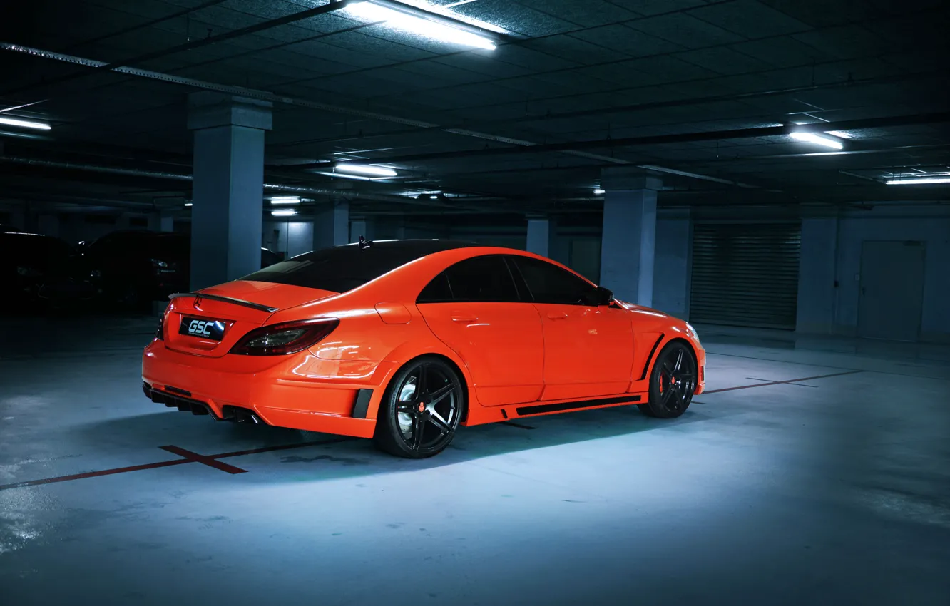 Фото обои car, тюнинг, Mercedes-Benz, тачка, AMG, tuning, orange, CLS 63