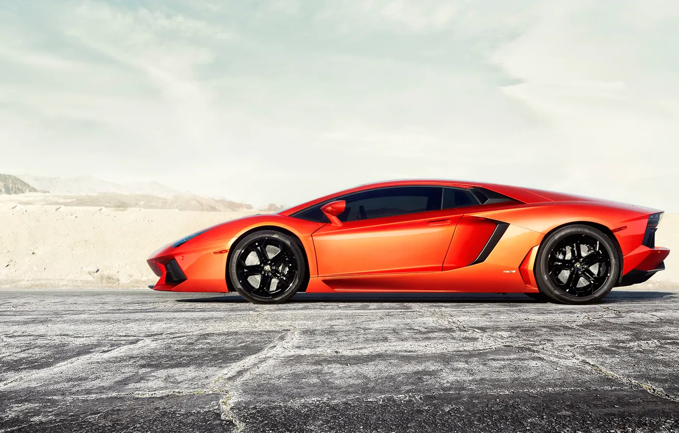 Фото обои car, orange, ламборгини, автообои, lamborghini aventador, dejan sokolovski photography, lp700-4supercar