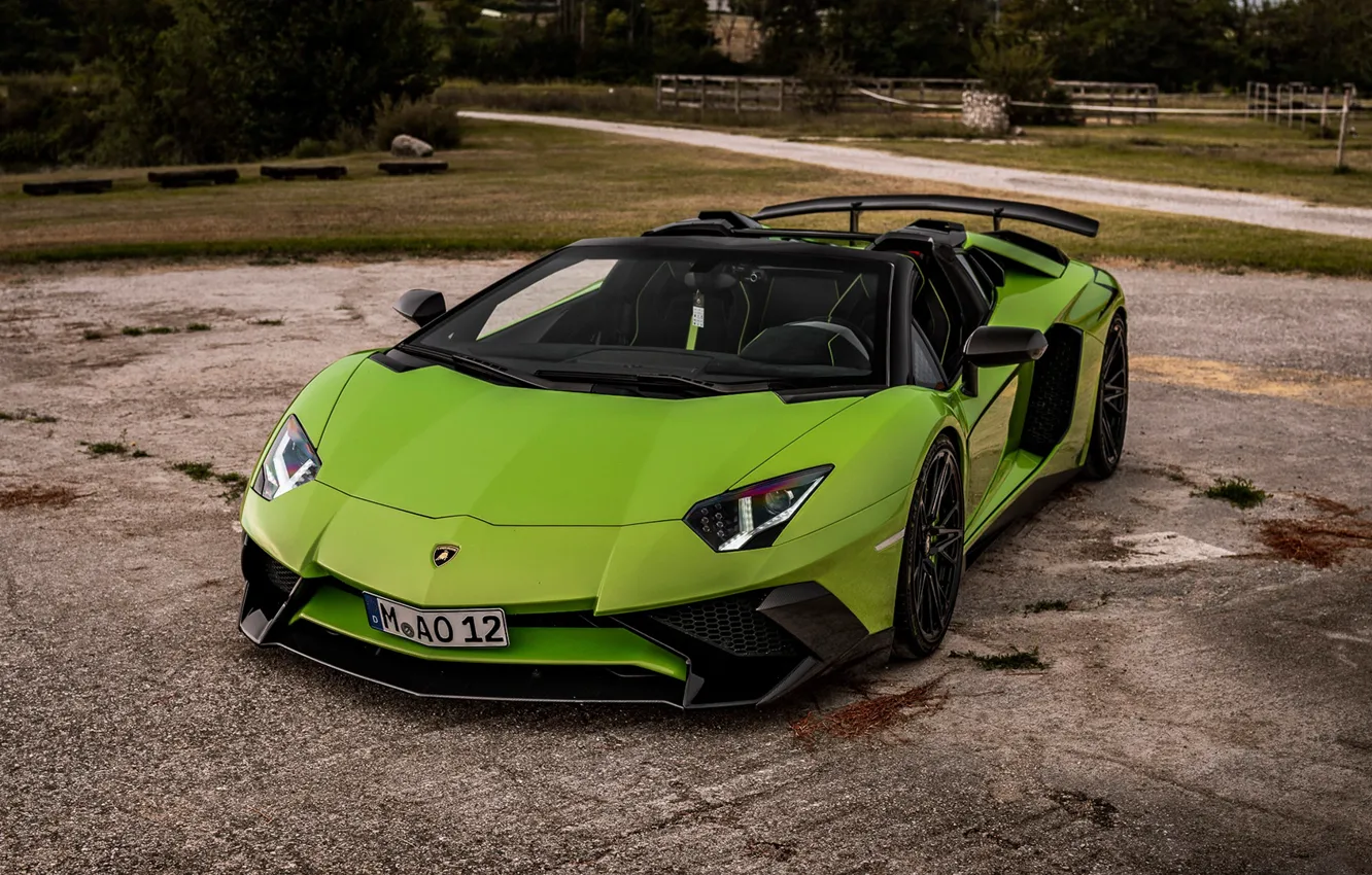 Фото обои Roadster, Lamborghini, Aventador, Lamborghini Aventador SV