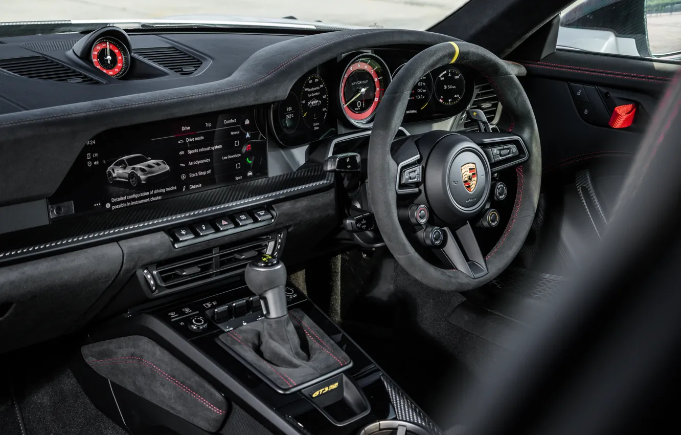 Фото обои 911, Porsche, steering wheel, dashboard, Porsche 911 GT3 RS Weissach Package