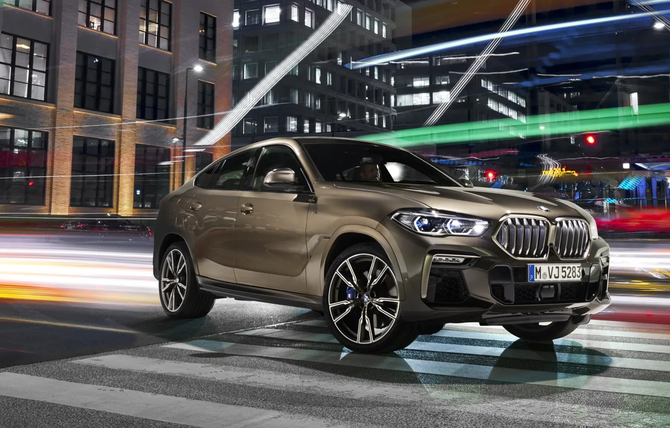 Фото обои BMW, BMW X6, кроссовер, 2019, M50i