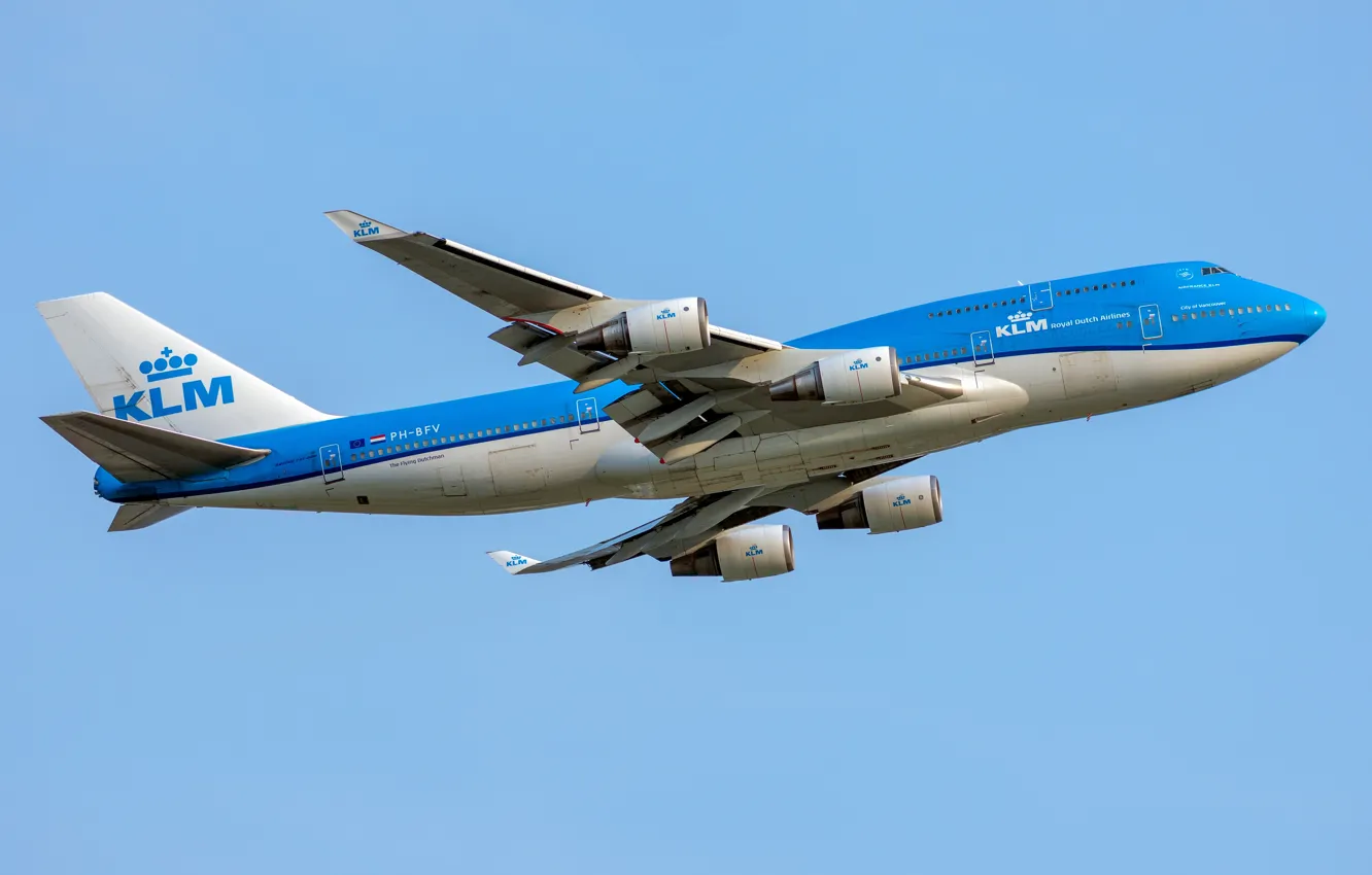 Фото обои Boeing, KLM, Royal Dutch Airlines, 747-400M